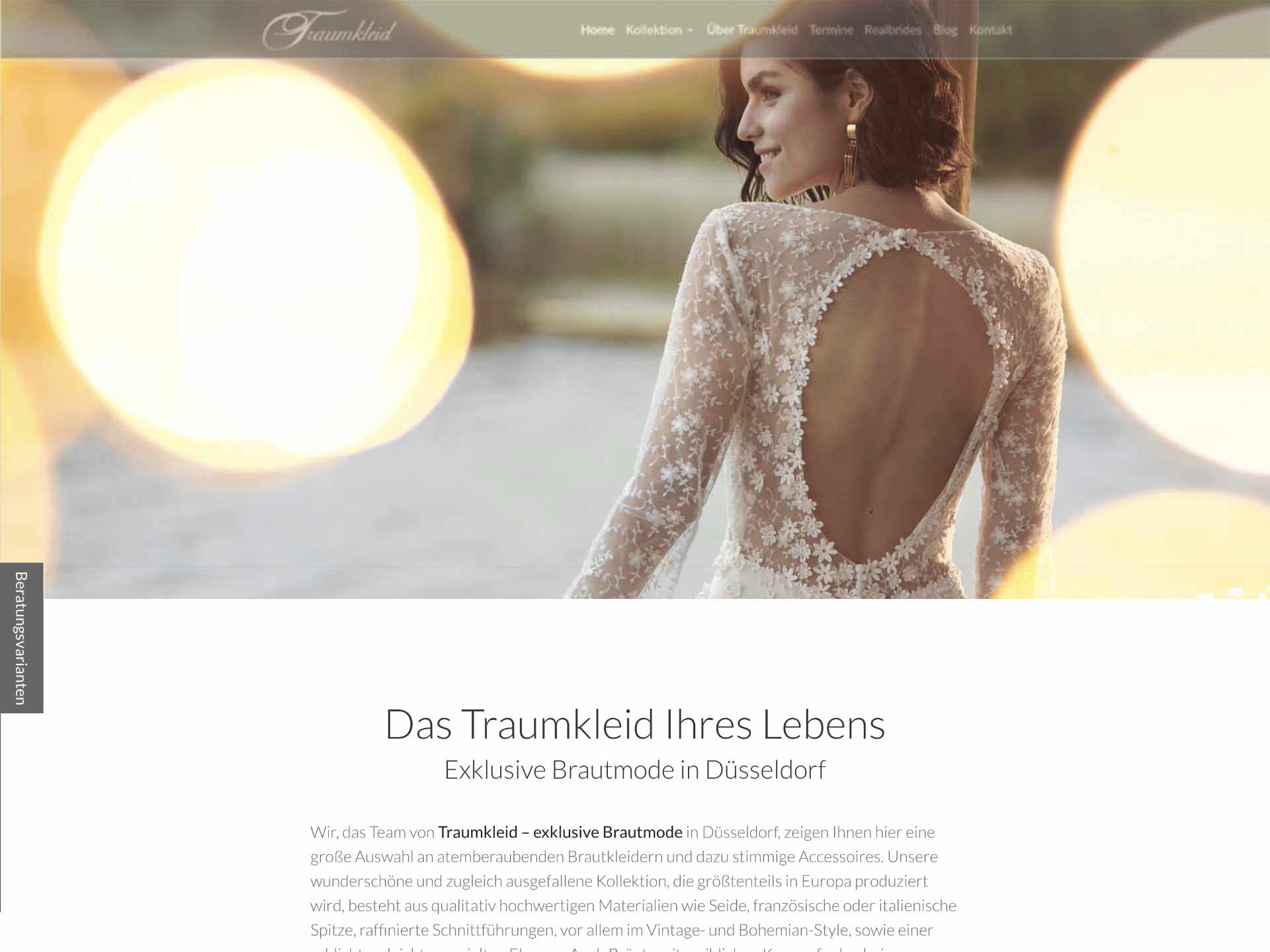 Webdesign Beispiele für Fashion | Mode: Traumkleid made by eyelikeit - visual solutions