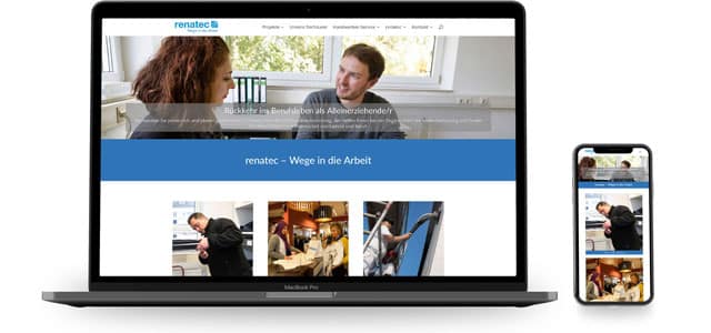 Webdesign Beispiele für Handel | Retail | B2B: renatec made by eyelikeit - visual solutions