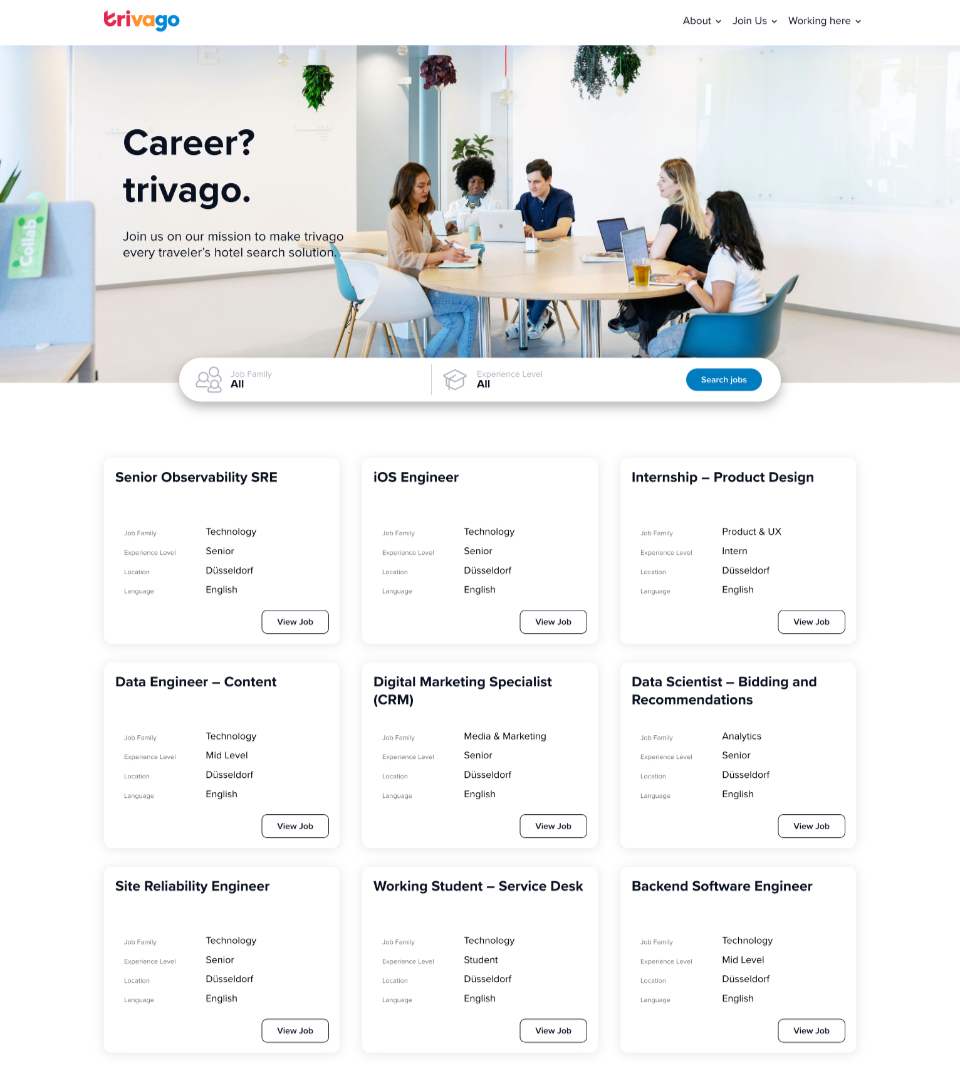 Carrers @ trivago - made by eyelikeit - visual solutions
