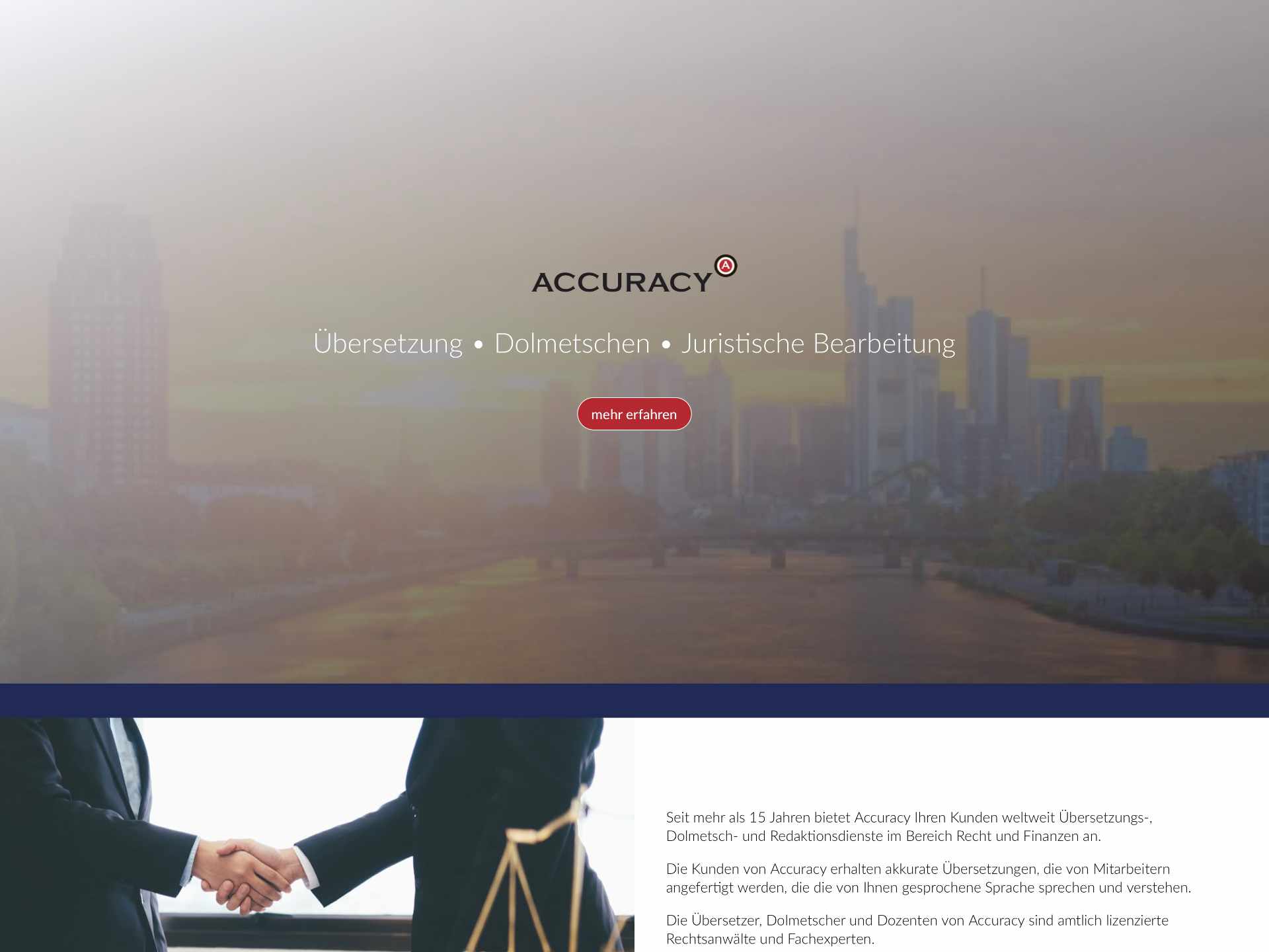 Webdesign für Finance Legal - Accuracy LLC