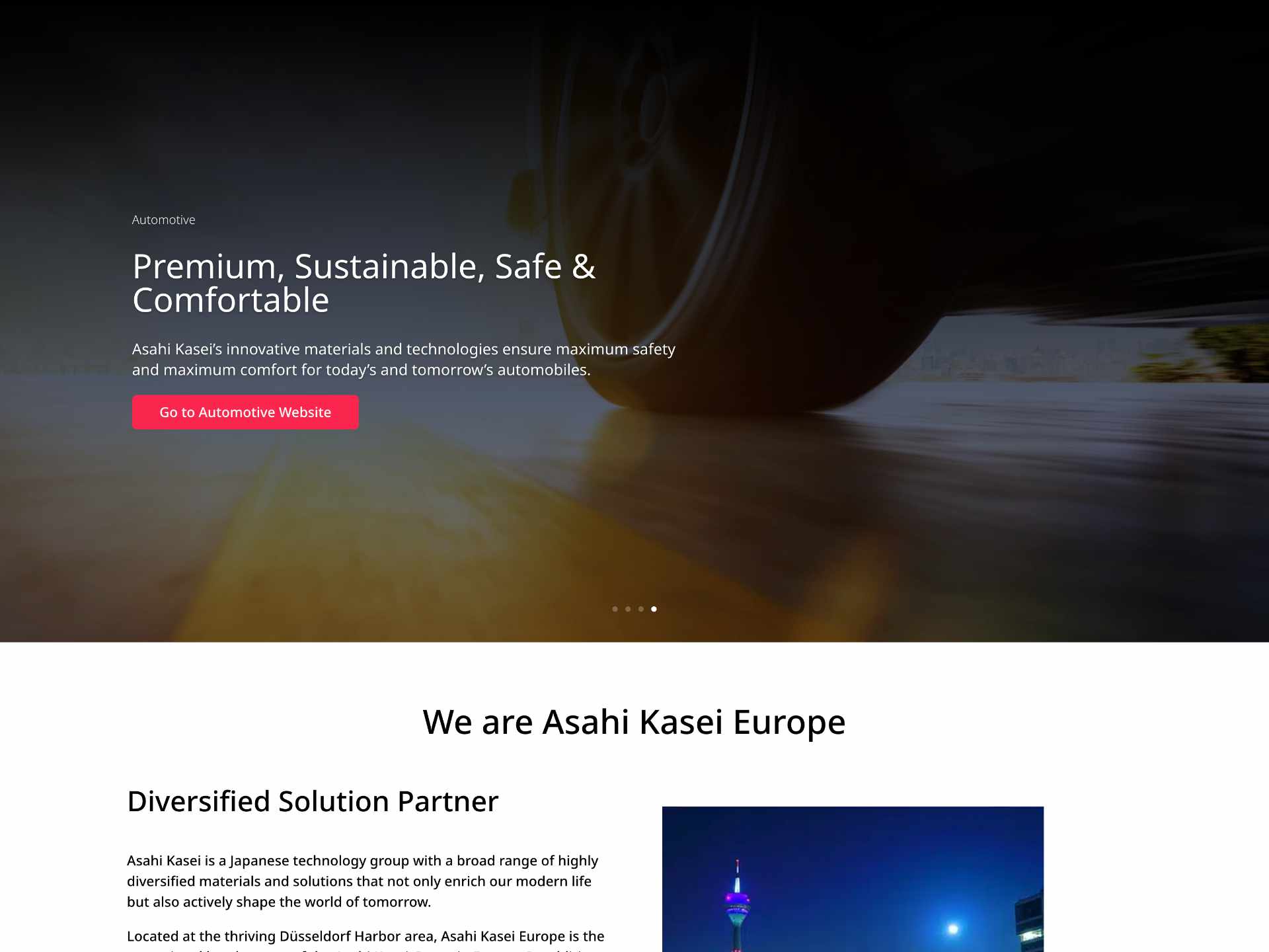 Webdesign Beispiel - Asahi Kasei Europe