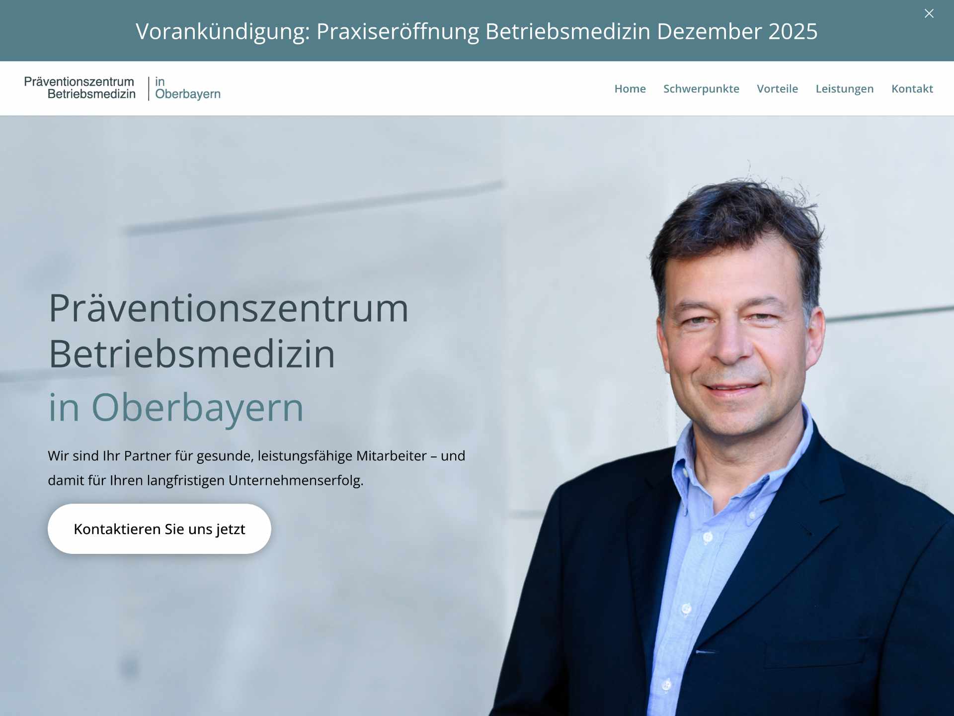 Webdesign für Artzparxis - Praxis Degenfeld -Präventionszentrum Betriebsmedizin in Oberbayern