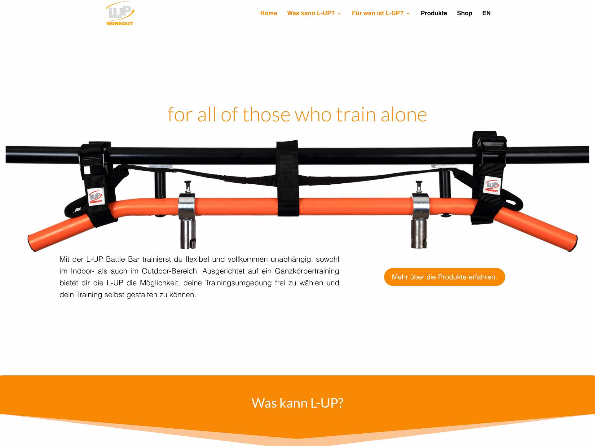 Webdesign Beispiel - L UP Workout