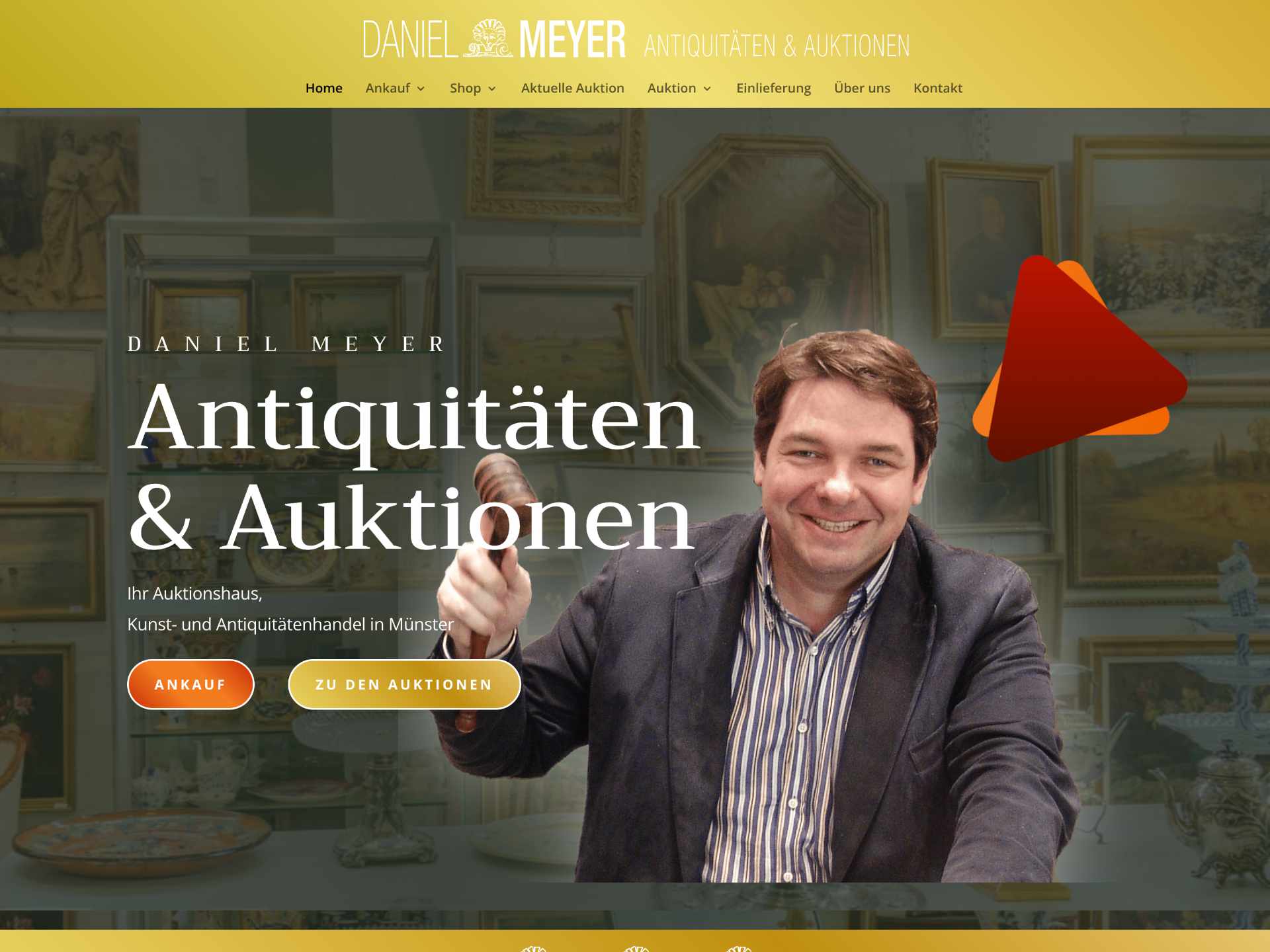 Webdesign Beispiel - Daniel Meyer - Antiquitäten & Auktionen