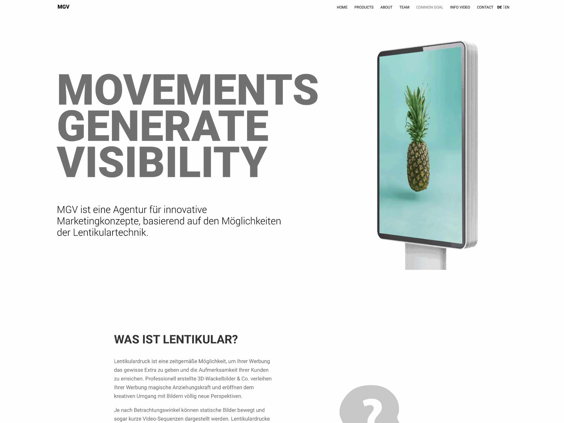 Webdesign Beispiele für eCommerce & Onlineshops: MGV World made by eyelikeit – visual solutions