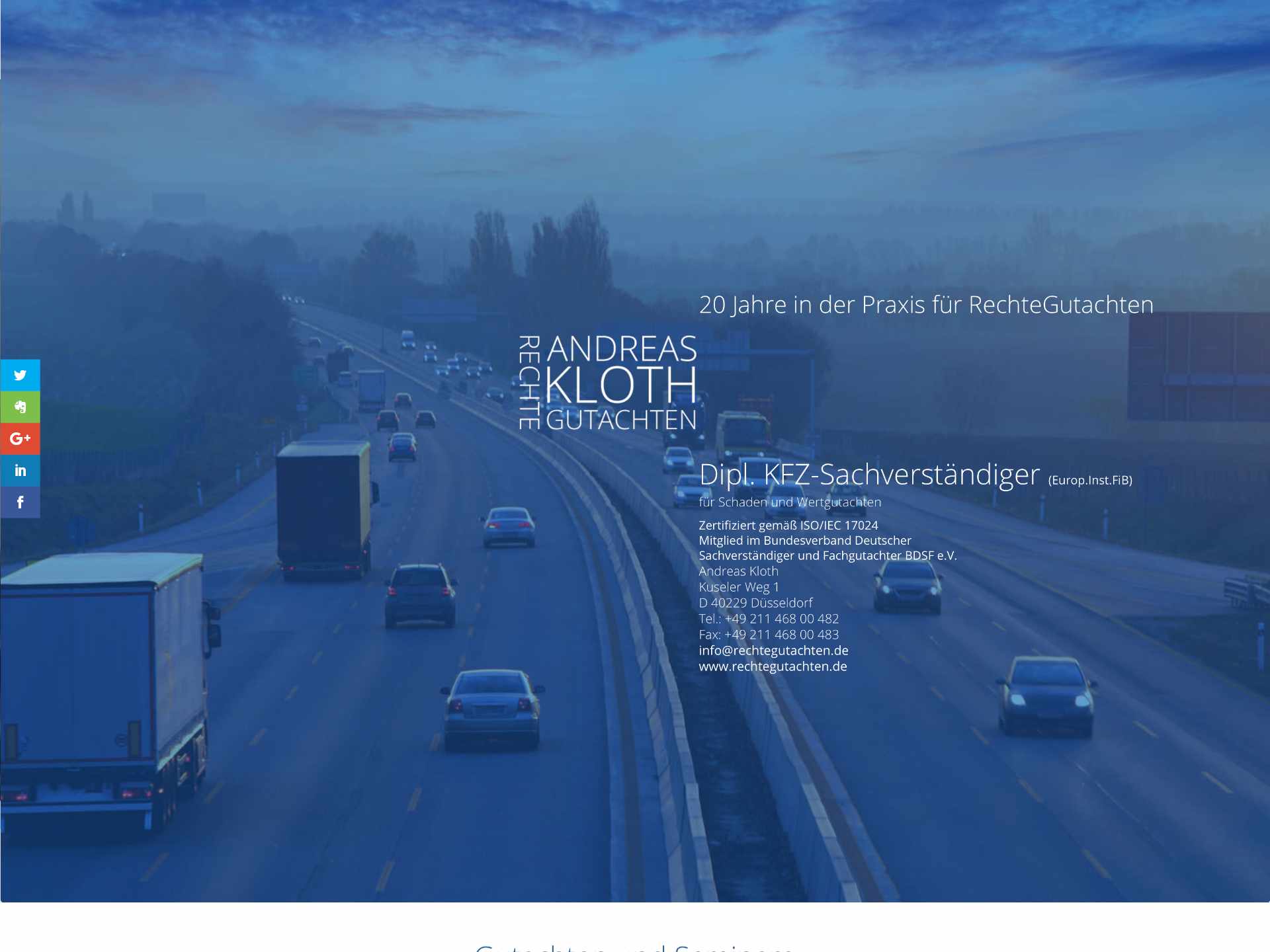 Webdesign Beispiel Rechtegutachten Andrea Kloth