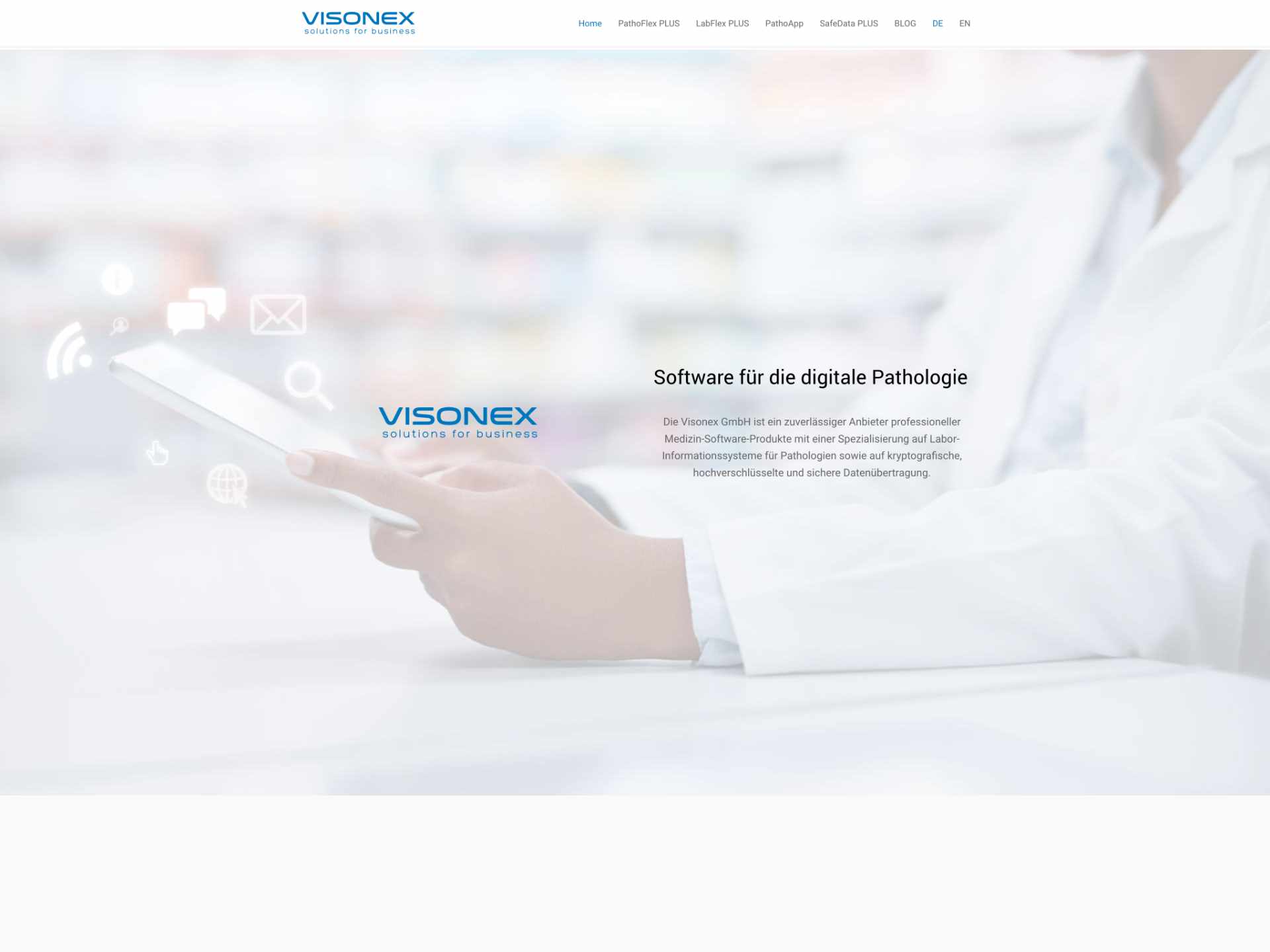 Webdesign Beispiele für Gesundheit | Health | Medizin: Visonex - made by eyelikeit – visual solutions